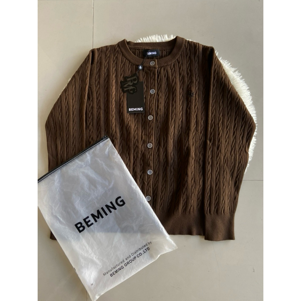 เสื้อไหมพรมคาดิแกน beming สีน้ำตาล มือ1 (ใช้โค้ดส่งฟรี / โค้ดส่วนลดได้ )