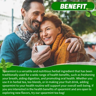 Lukaree 100% Natural Spearmint Tea ชาสเปียร์มินต์ สนับสนุนการย่อยอาหาร 30bags/60g
