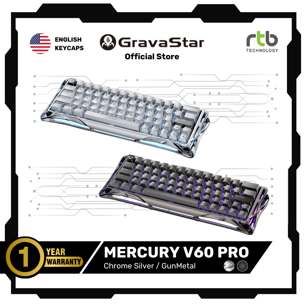 GravaStar Mercury V60 Pro HE คีย์บอร์ดเกมมิ่ง Wired Gaming Keyboard