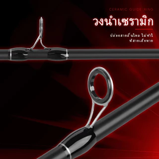 คันเบ็ดตกปลา คันเบ็ด Baitcasting/Spinning Rod ML การกระทำ 2 ส่วน 6-12ปอนด์ คันเบ็ด สำหรับจิ๊กกิ้ง คันเบ็ดพกพาสำหรับตกปลา