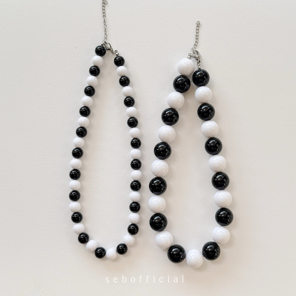 Sebofficial | Bubble Necklace (8/10mm.) ♡‧₊˚ | สร้อยคอลูกปัดอะคลิลิก สร้อยคอแฟชั่น สร้อยลูกปัดเม็ดใหญ่ รูปที่ 7