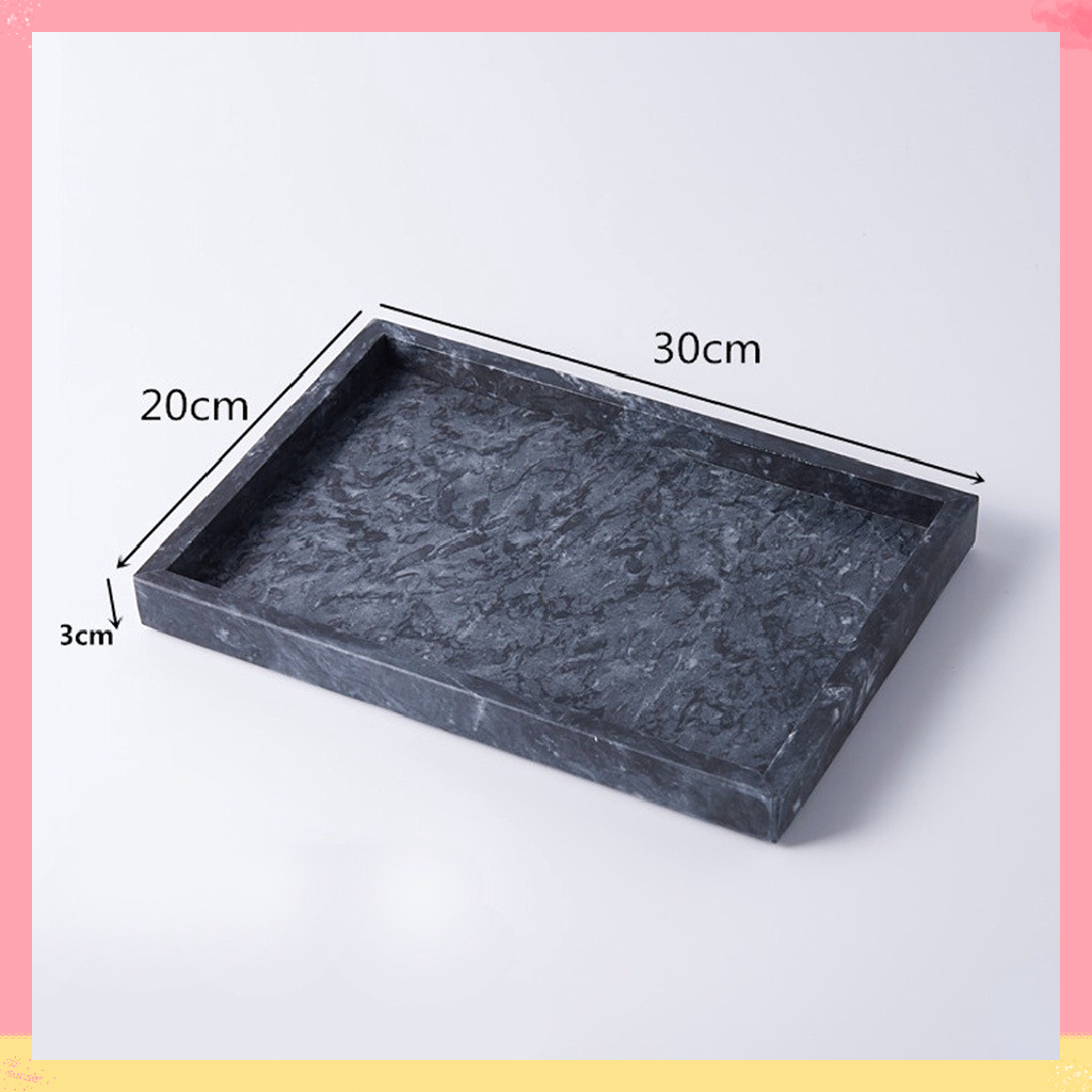 ถาดหิน ลายหินอ่อน (MH_028) จัดเก็บของ จัดระเบียบบ้าน ตกแต่งบ้าน ถาดหินอ่อนตกแต่งบ้านห้องน้ำชุดอ่าง - รูปที่ 3