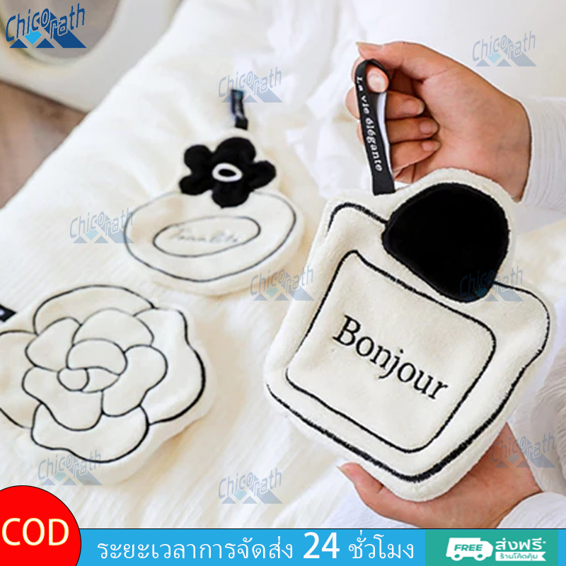🎐ผ้าเช็ดมือแบบแขวนซับน้ำได้ดี ลายดอกไม้ 22ซม.แห้งเร็วสำหรับห้องครัวและห้องน้ํา ที่เช็ดมือ🎐