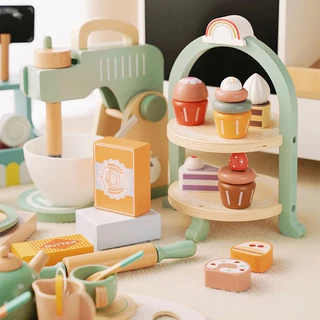🚀ส่งไวจากไทย🚀ส่งภายในพื้นที่ ของเล่นไม้ สําหรับเด็กผู้หญิง ทําอาหาร ของเล่นชุดครัว ชุดเล่นไอศกรีม ชุดน้ําชา
