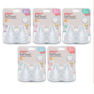 Pigeon New soft touch plus จุกนมพีเจ้นคอกว้างเสมือนนมแม่