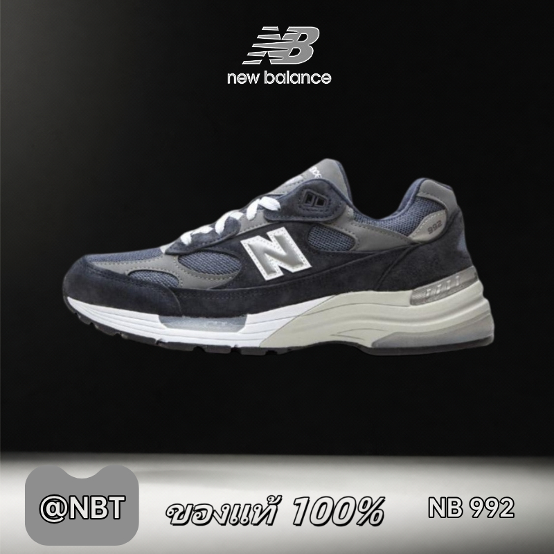 ✔ของแท้ 100% New Balance NB 992  navy blue U992NY Low Sneakers