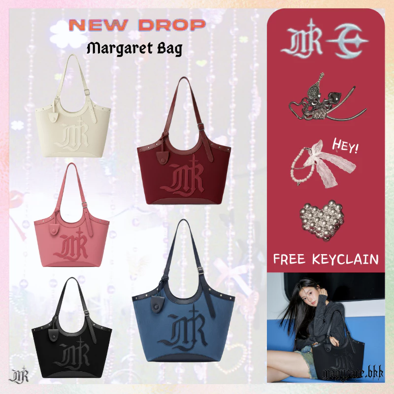 [NEW DROP]Manyrare.bkk Margaret Bag Black/Navy/Pink/Beige/Red [ Free keychain ]