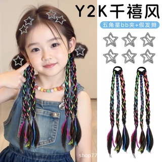 *(พร้อมส่งจากขอนแก่น) พร๊อบผมเปียไฮไลต์ (2ข้าง) เพิ่มความสวยให้การแต่งตัว ด้วยวิธีง่ายๆ มัดผมเปียแซมไฮไลต์สีสวยๆ
