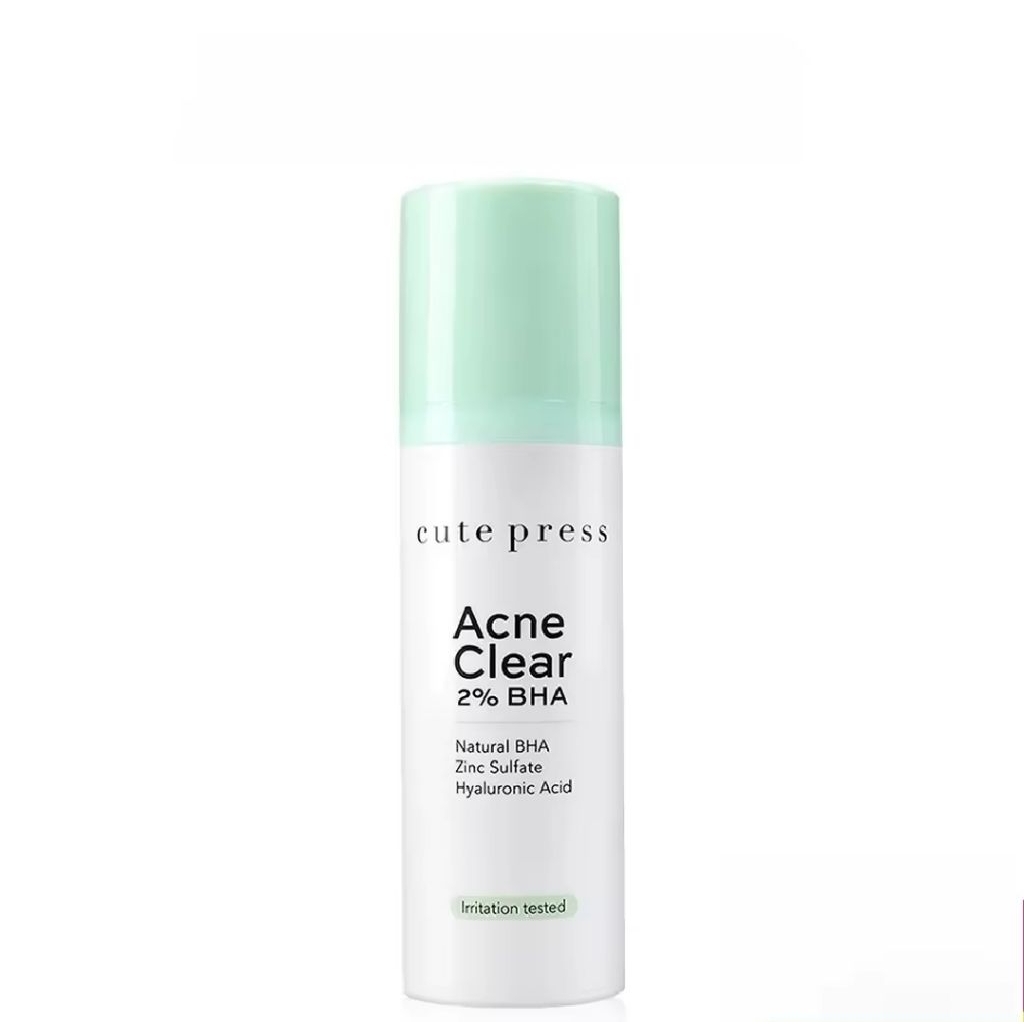 Cute Press Acne Clear 2% BHA 30ml เจลทาผิวหน้า สำหรับผู้มีปัญหาสิวอุดตัน สิวเสี้ยน s.
