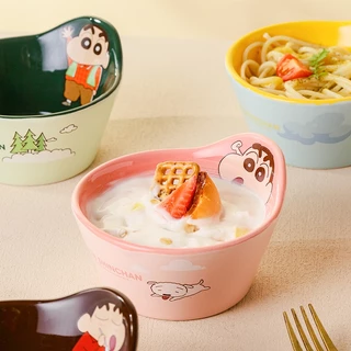 【ของแท้】Shinchan ชินจัง ชามสลัดเซรามิก 340ml 4 สี ลายน่ารัก กวนๆ ล้างง่าย ใช้ทุกวัน ส่งฟรี