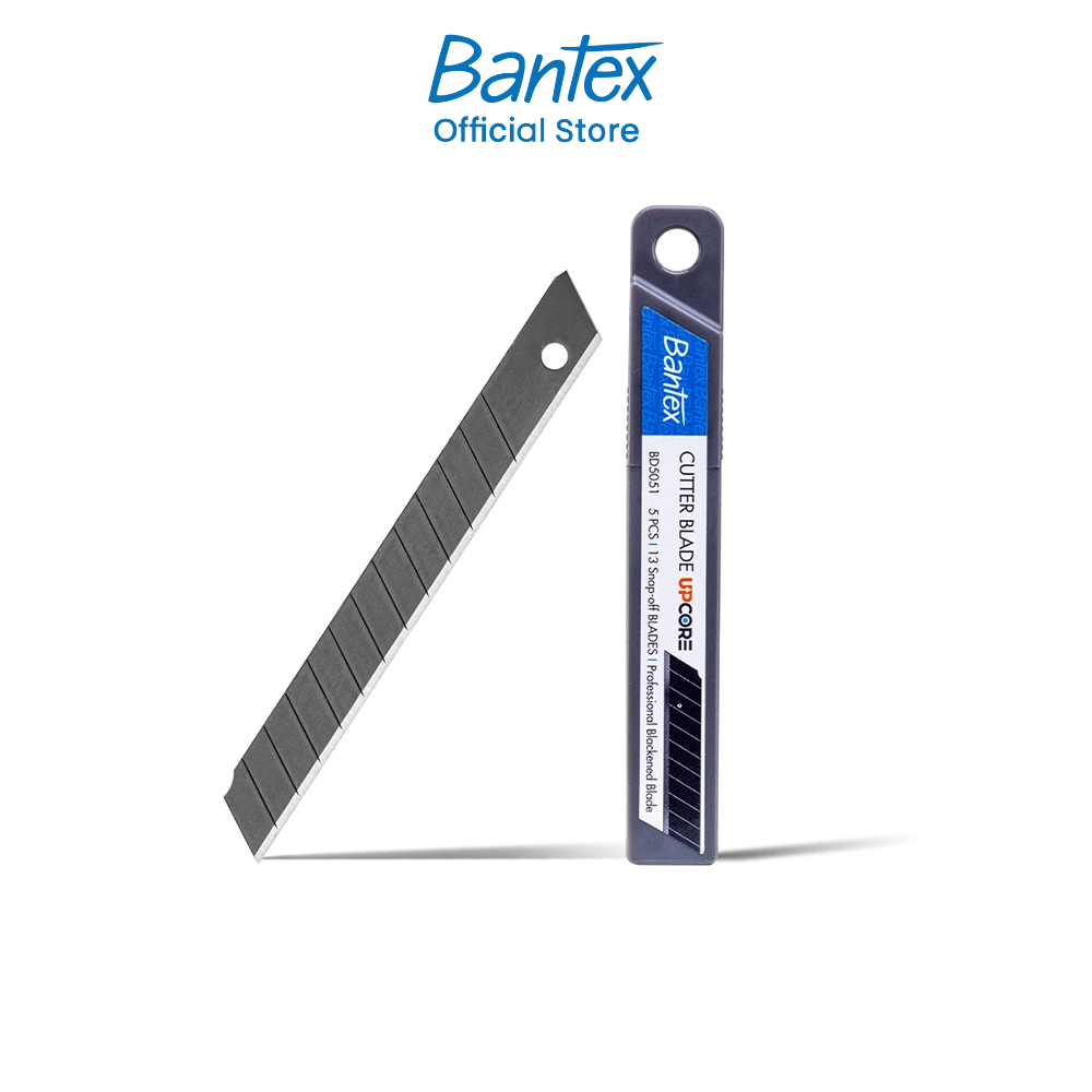 Bantex ใบมีดคัตเตอร์ ใบมีด 9/ 18มม ใบมีดสำหรับคัตเตอร์ 5ชิ้น/กล่อง Cutter Blade