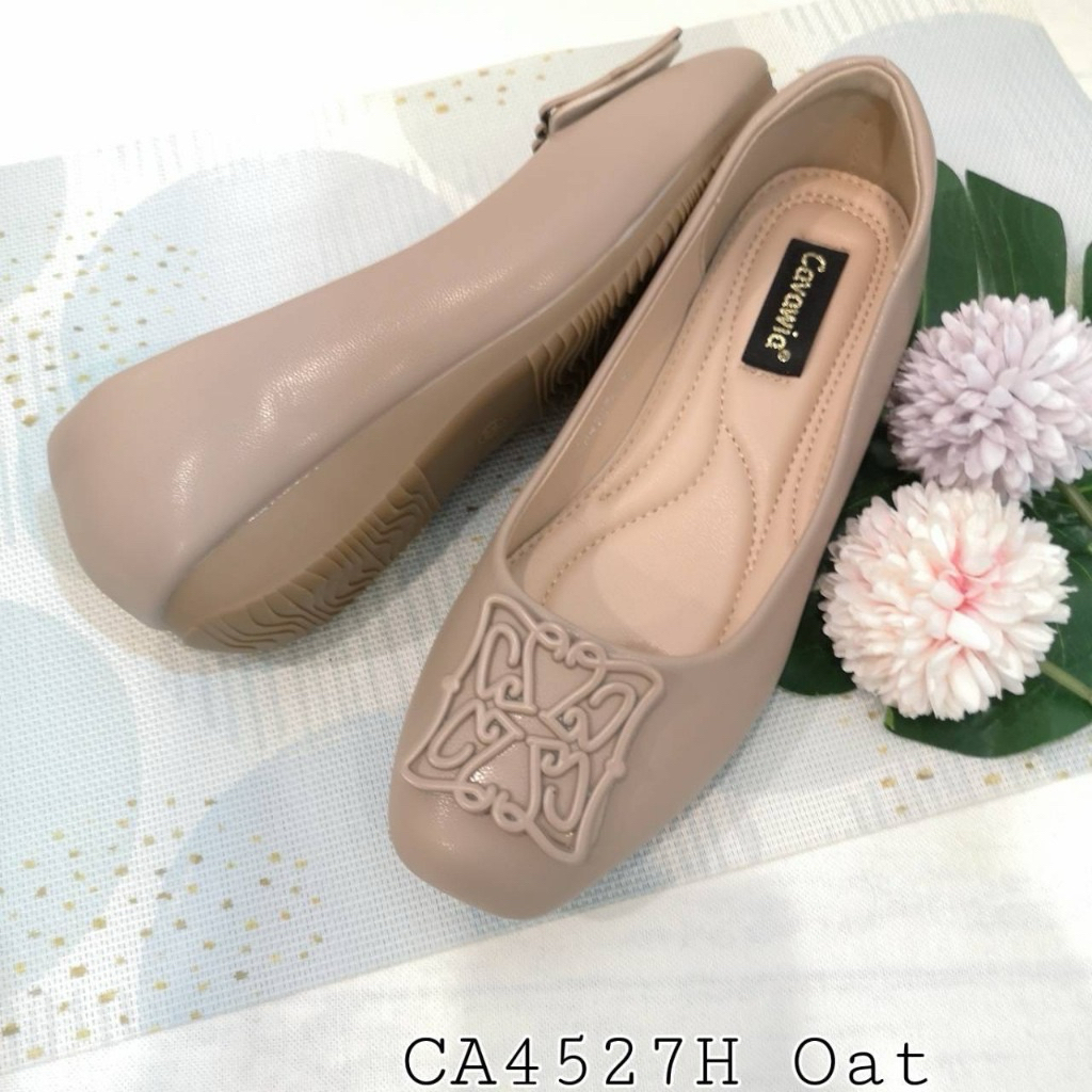 used once like new รองเท้าคัทชู แบรนด์ Cawavia ไซส์ 41 รองเท้าส้นเตี้ยผู้หญิง ไซส์ใหญ่ นุ่ม ไม่กัด ร