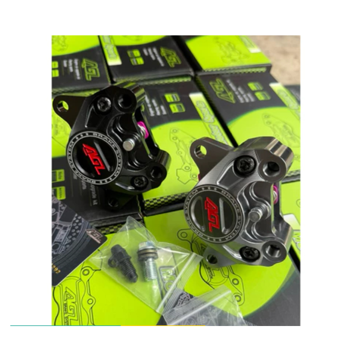 ปั๊มปักข้าง AGL ทรงจ็อก แบรนเเท้ 100% ดำ/เงิน Side-mounted brake caliper (พร้อมจัดส่งในไทย🇹🇭) - รูปที่ 2