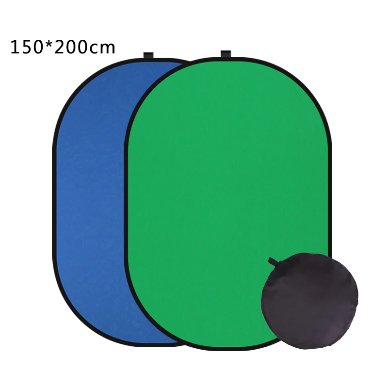 ฉากกรีนสกรีน สีเขียว-น้ำเงิน ขนาด 150 x 200 ซม.