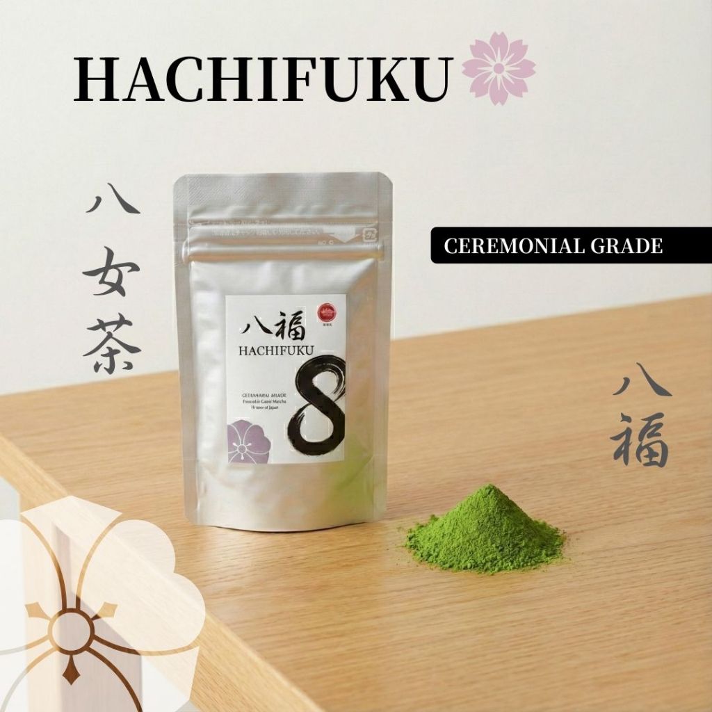 Wishyouwell-Ogenki ฮาชิฟุกุ มัทฉะ Hachifuku Matcha มัตจะเกรดพิธีการ Ceremonial Grade 30g.