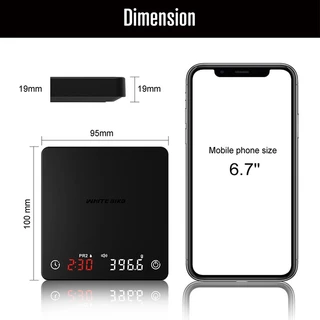 KC200 coffee scale(Pro / Mini) เครื่องชั่งกาแฟดิจิตอล พร้อมเซ็นเซอร์ความแม่นยำสูง