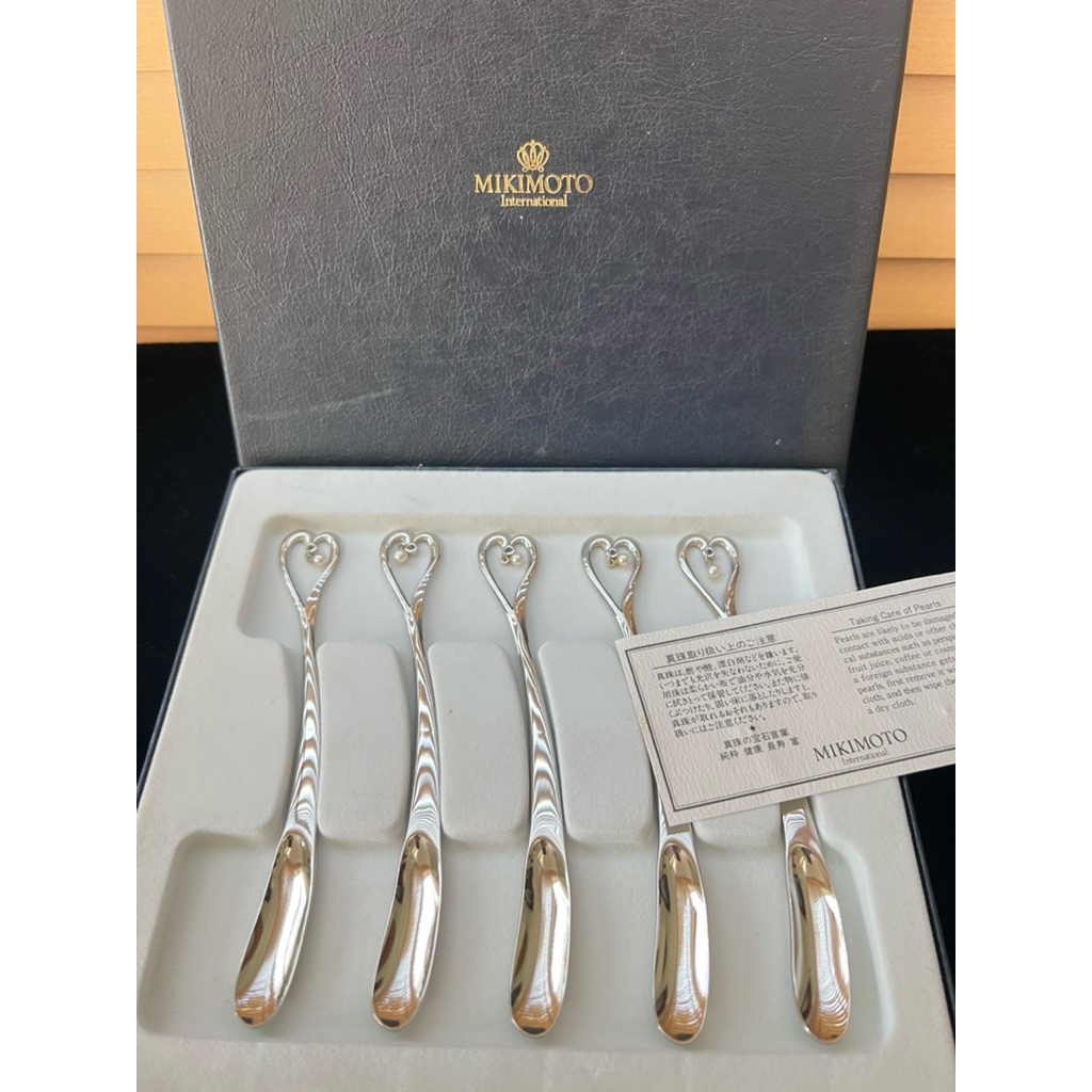 ช้อนขนม mikimoto มุกแท้