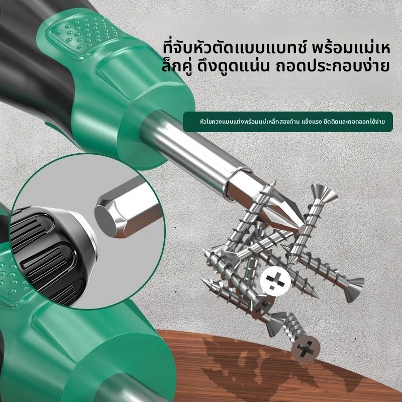 ชุดเครื่องมือ 40 ชิ้น ชุดไขควง ชุดประแจบล็อก ขนาด 1/2 นิ้ว ถึง 1/4 นิ้ว สินค้าแท้ - รูปที่ 2