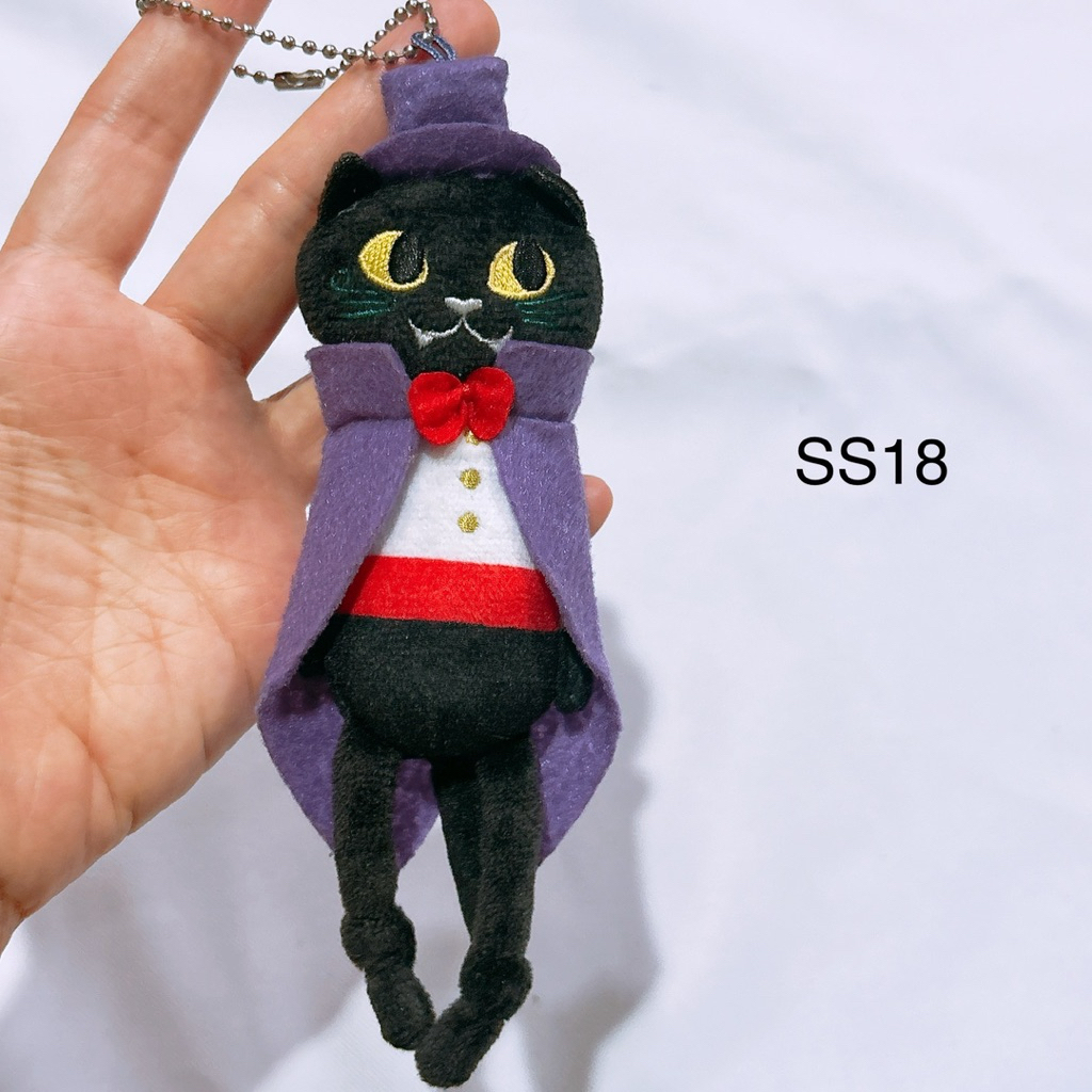 พวงกุญแจ ตุ๊กตา แมว แมวดำ black cat sonata
