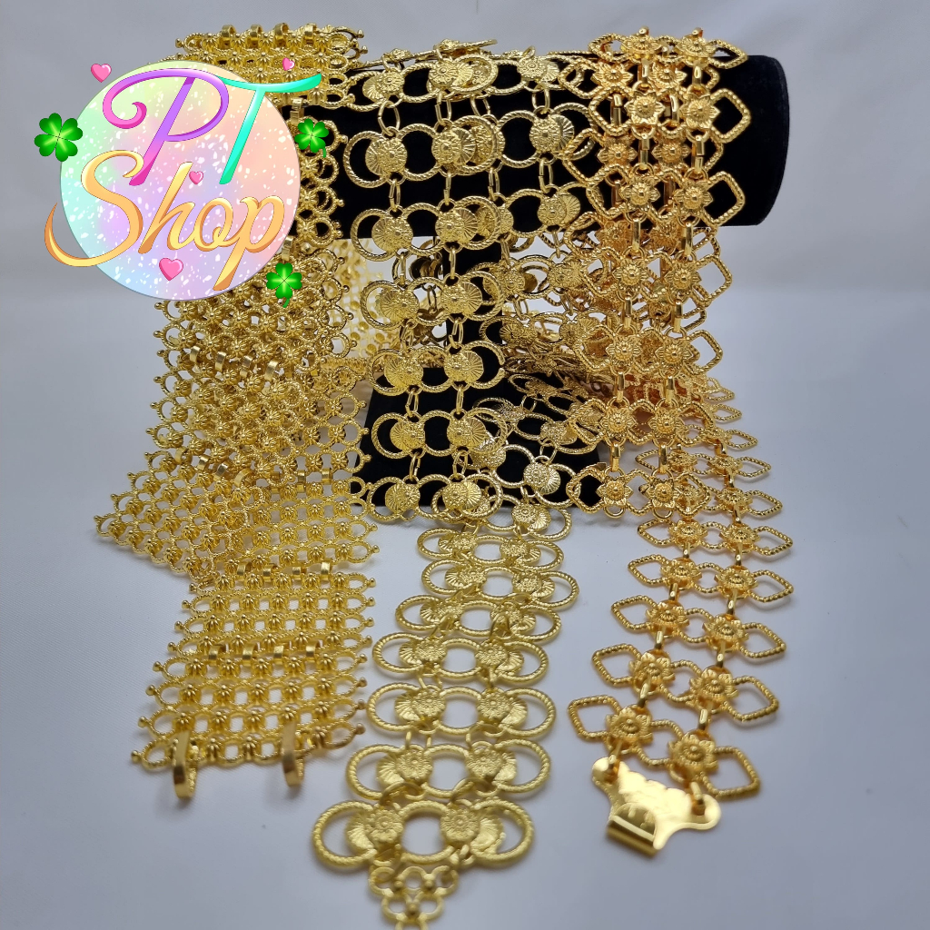 เข็มขัด สายเปล่า ** ไม่มีส่วนหัวเข็มขัด อะไหล่เครื่องประดับชุดไทย PT Shop