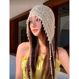 🇹🇭พร้อมส่ง• หมวกไหมพรมถักแฟชั่นพู่สไตล์โบโฮโบฮีเมียน-แต่งลูก…