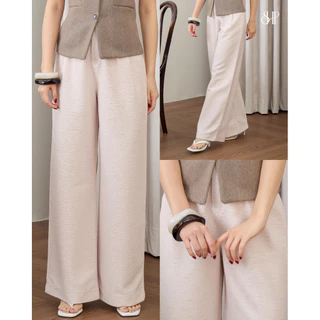 DAILY PANTS กางเกงขายาวเอวสูงดีเทลซิบหน้ากระดุมหน้า ผ้าลายยับพิเศษ นั่งทำงานทั้งวันก็ไม่ยับ ไม่ย้วย