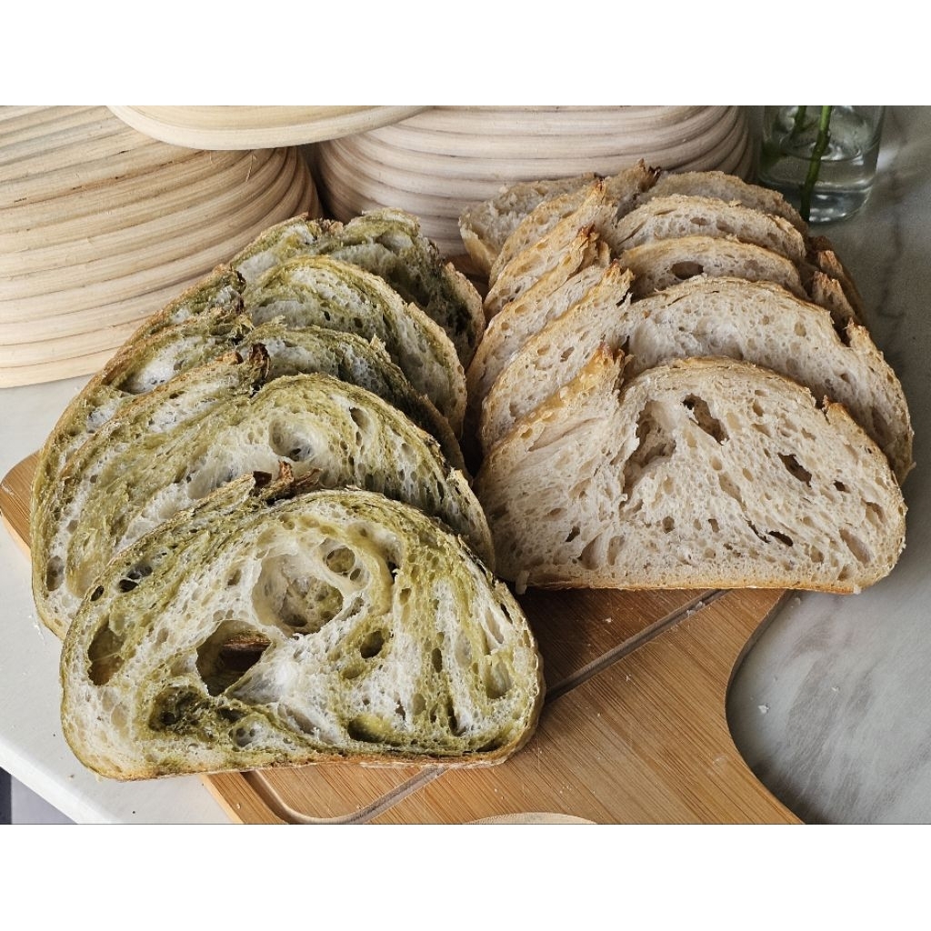 matcha swirl Sourdough