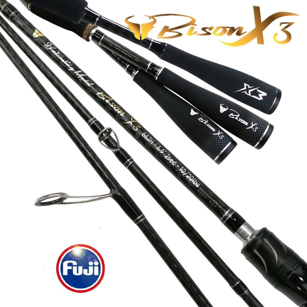 คันเบ็ด BISON X3 คัน XCross ไกด์Fuji