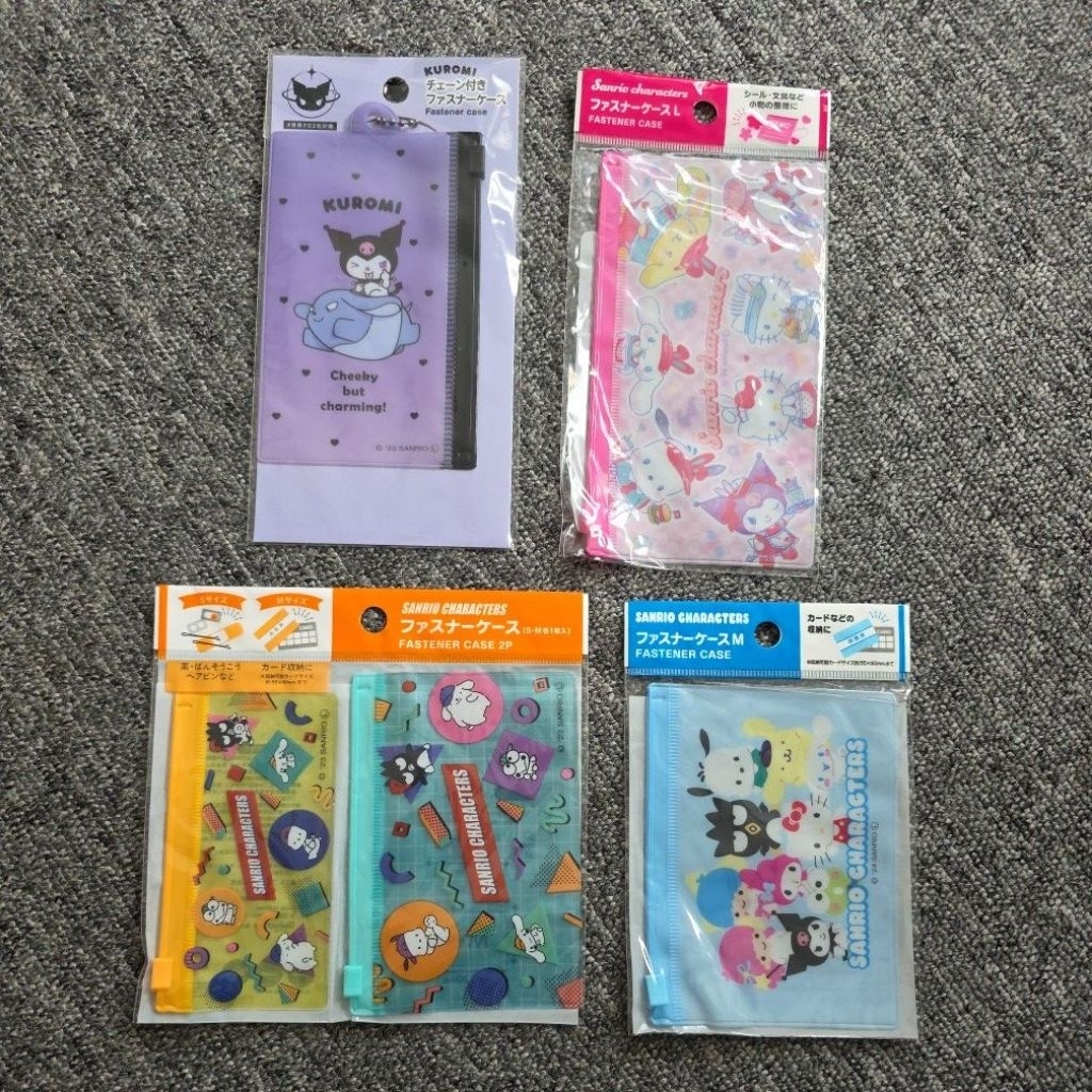 พร้อมส่ง // Fastener Case ซองรูด ใส่ของ ลาย Sanrio ลิขสิทธิ์แท้ 100% นำเข้าจากญี่ปุ่น