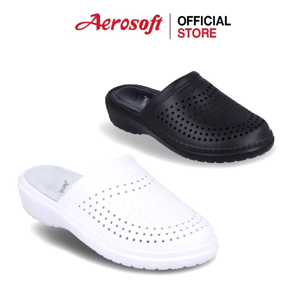 Aerosoftรองเท้าแบบสวมมีรูระบาย  กันกระแทกเปิดส้น  กันน้ำ เดินลำลอง ใส่ได้ทั้งหญิงและชาย แอโร่ซอฟ รุ่น W2520
