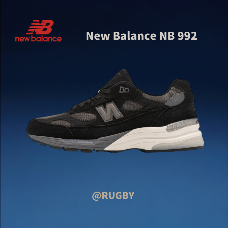 * ของแท้ 100% * New Balance NB 992  black  Low Sneakers M992BL
