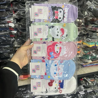 (แพ็คมี10คู่)ถุงเท้าข้อสั้นลายน่ารักๆ1แพ็คมี10คู่ฟรีไซส์เท้า35-40ใส่ได้ พร้อมส่งจ้า