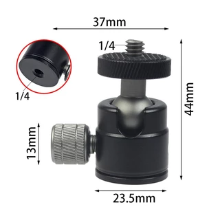 อลูมิเนียมอัลลอยด์ หัวบอลขาตั้งกล้อง 360° สกรู 1/4 ปรับมุมได้ แข็งแรง น้ำหนักเบา ใช้กับกล้องได้หลายรุ่น