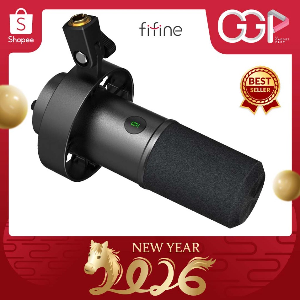 FIFINE K688 ไมค์ Dynamic USB/XLR เสียงแน่น คมชัด สำหรับสตรีม พอดแคสต์ เกมเมอร์ [กรุงเทพฯเลือกส่งด่วน