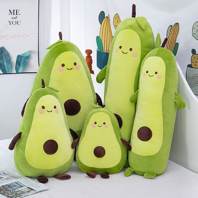 🥑หมอนตุ๊กตานุ่ม รูปอะโวคาโดน่ารัก ขนาด 35-90 ซม คุณภาพดี ตุ๊กตาอะโวคาโด ผลไม้ยัดไส้ สีเขียวนอนหลับ