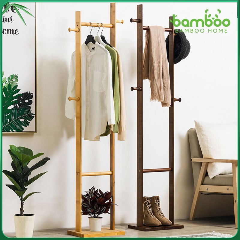 🎋 (พร้อมส่ง ใหม่ล่าสุด) ที่แขวนหมวก แขวนเสื้อ ราวแขวนเสื้อ ที่แขวนกระเป๋า ทำจากไม้แท้ ประกอบง่ายได้ด้วยตนเอง