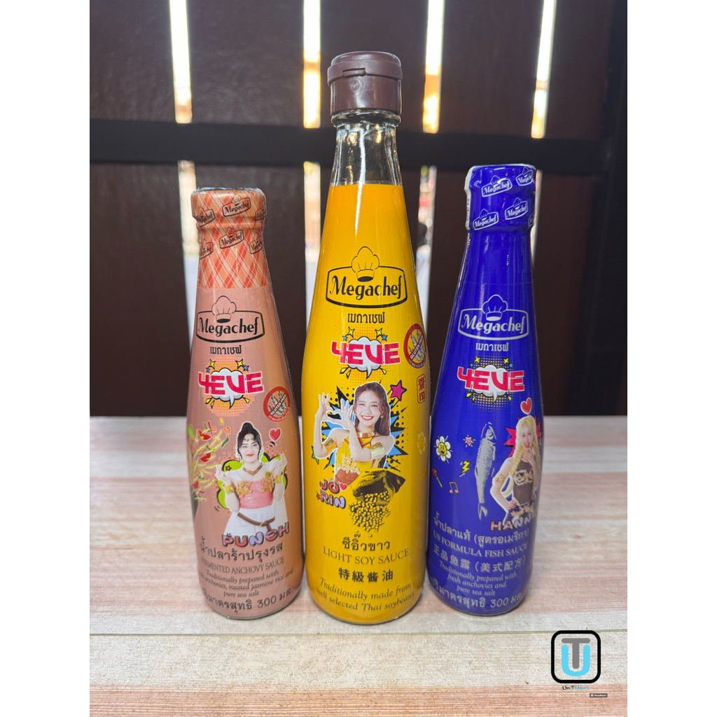 Megachef เมกาเซฟซีอิ้วขาวสูตรพรี่เมี่ยม / น้ำปลาร้าปรุงรส / น้ำปลาแท้สูตรอเมริกา