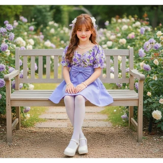 ชุดเช็ตลูกสาว ชุดสงกรานต์ รุ่นเสื้อ+กระโปรงลายดอก/ลายตารางย้อนยุค**ไม่รวมเครื่องประดับ**