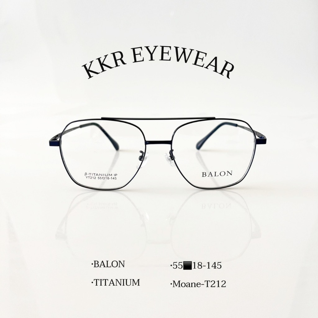 KKR EYEWEAR | Eyeglasse Moane-T212 ทรงนักบิน วัสดุไทเทเนียม กรอบเปลี่ยนเลนส์ ดีไซน์เรียบหรู มีสินค้าพร้อมส่งทันที