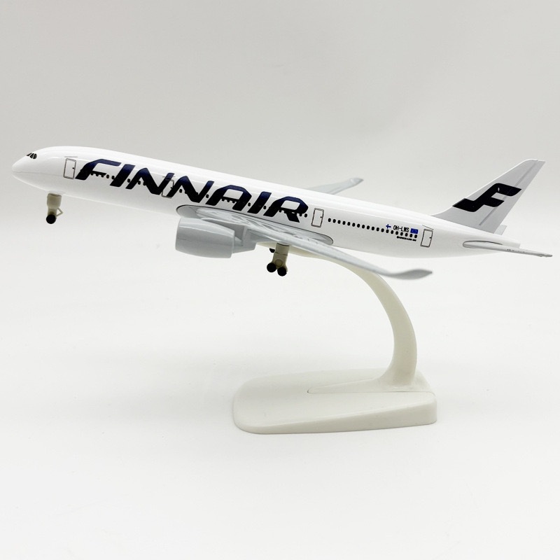 โมเดลเครื่องบิน Finn Air A350 ขนาด 20 ซม. ทำด้วยเหล็ก มีล้อ มีขาตั้งโชว์ สวย งานดี - ของขวัญ ของสะสม