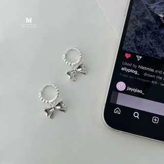 MEET💕ต่างหูเงิน Girly heart ต่างหูเพชร ต่างหูเก๋ๆ ต่างหูแฟชั่น ตุ้มหูเงินแท้ ต่างหูผู้หญิง ต่างหู