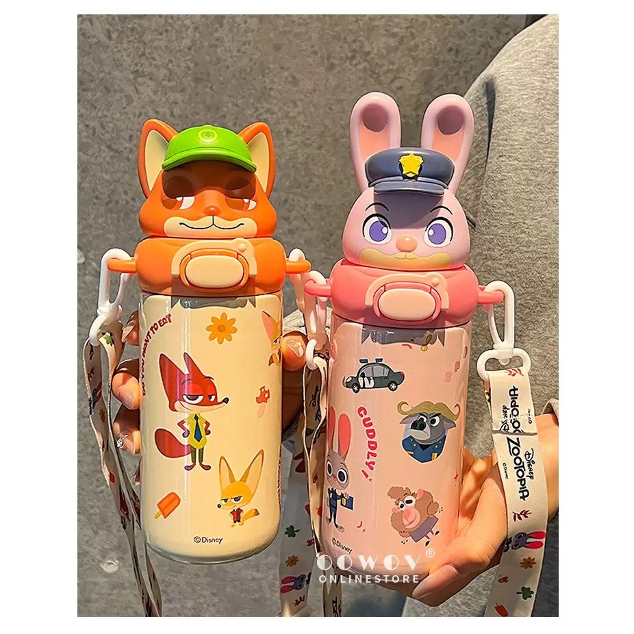 กระติกน้ำเด็กลายการ์ตูนน่ารักๆ ขนาด480ml สแตนเลส316อย่างดี