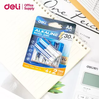 Deli ถ่าน ถ่าน AA และ AAA 15V ใช้งานได้กับนาฬิกาติดพนัง ไฟฉาย หรือ เมาส์บางรุ่น Battery