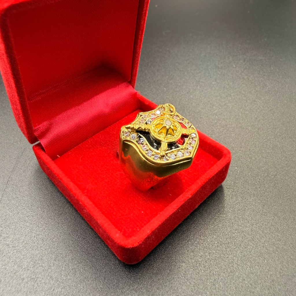 แหวนนายร้อยตำรวจ ไม่ลอก ไม่ดำ ทำมาจากทองเหลืองเหรียญ50สตางต์ อย่างดี 👮‍♂️ - รูปที่ 7