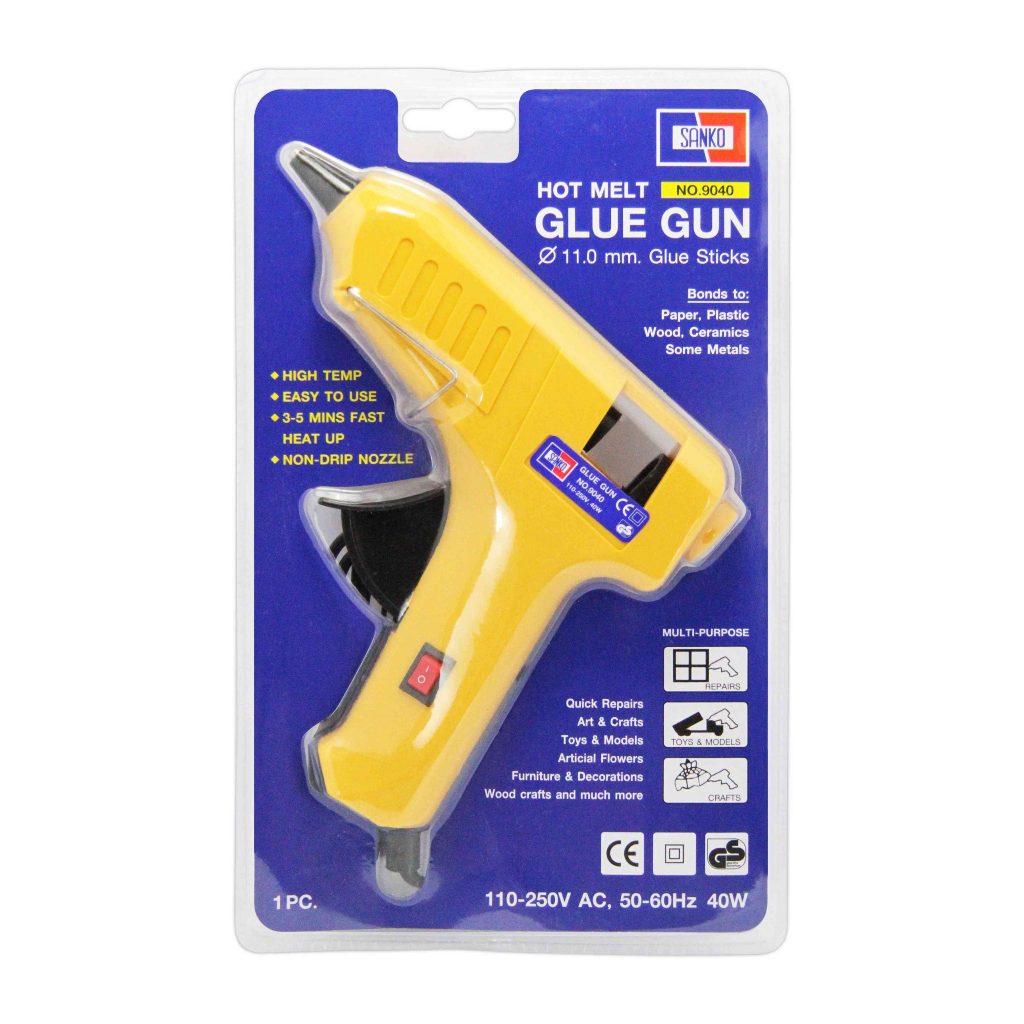 (KTS) ปืนยิงกาวอันใหญ่ SANKO Hot Melt Glue Gun No.9040 110-250V AC, 50-60Hz 40W