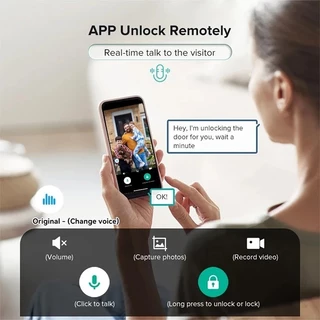 Digital door lock Tuya ล็อคประตู BT Remote APP ลายนิ้วมือประตูบานเลื่อนสมาร์ทล็อค รหัสคีย์ กันน้ํากันฝุ่น