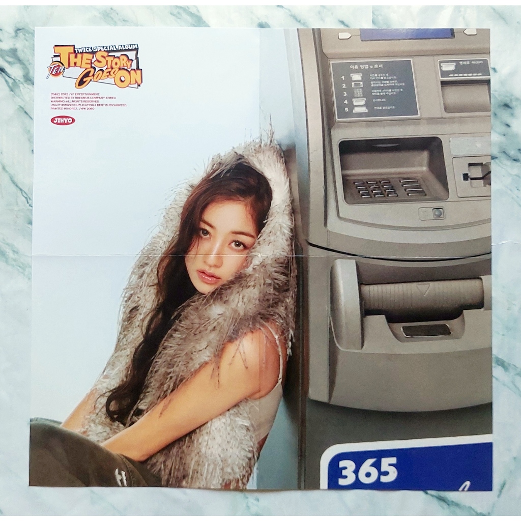 Folded Poster จีฮโย จาก CD อัลบั้ม TWICE - TEN : The Story Goes On Album ของแท้ Kpop โปสเตอร์ Jihyo