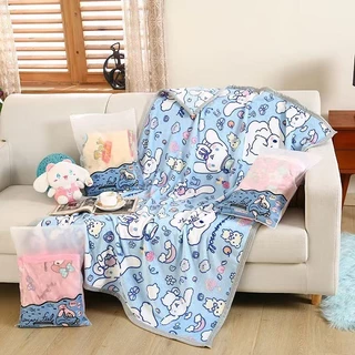 ผ้าห่มนาโน ของขวัญ ของฝาก ผ้าห่มติดรถ ลายน่ารัก แพคเกจถุงซิปสวยงาม มี 2 ขนาด (3 ฟุต/5 ฟุต)