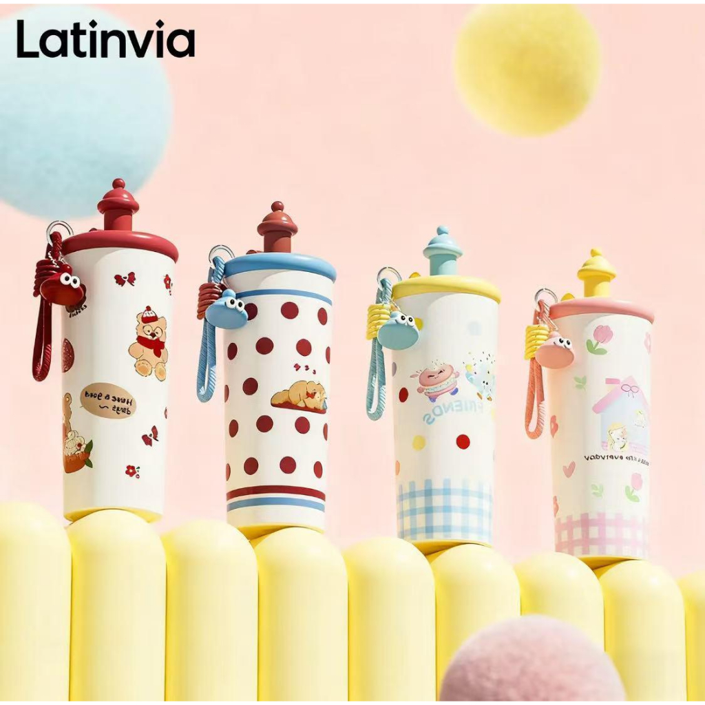 LATINVIA ใหม่ ขวดน้ำ tumbler กระติกน้ำ กระบอกน้ำ ฉนวนสูญญากาศ 316 ขวดเก็บเย็นร้อน 1000ML