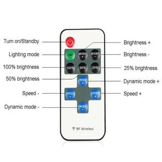เก็บปลายทาง！RF11 12V รีโมทคอนโทรลไร้สาย Controller Dimmer หัวสองด้าน สําหรับ Mini LED Strip Light อุปกรณ์เสริม